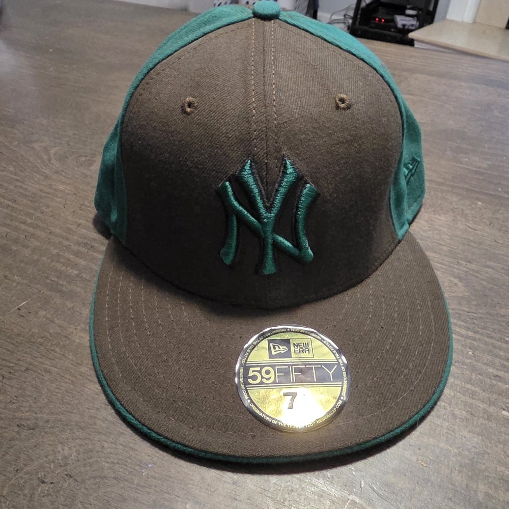 New Era New York Yankees Forest Green Brown‎ Fitted 7 Hat MLB 59Fifty
